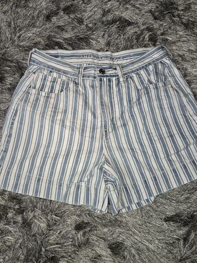 American Eagle Blue & White Striped Women’s Shorts